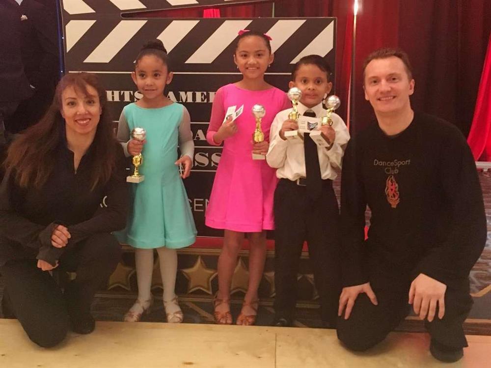 Competitors with awards at DanceSport competition