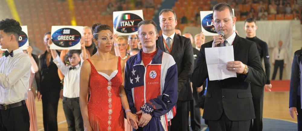Denis Kojinov and Jeanette Chevalier at World 10-Dance Championships