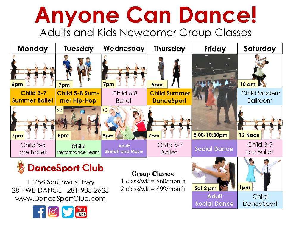 Summer dance classes for adults and kids in Houston and Sugar Land