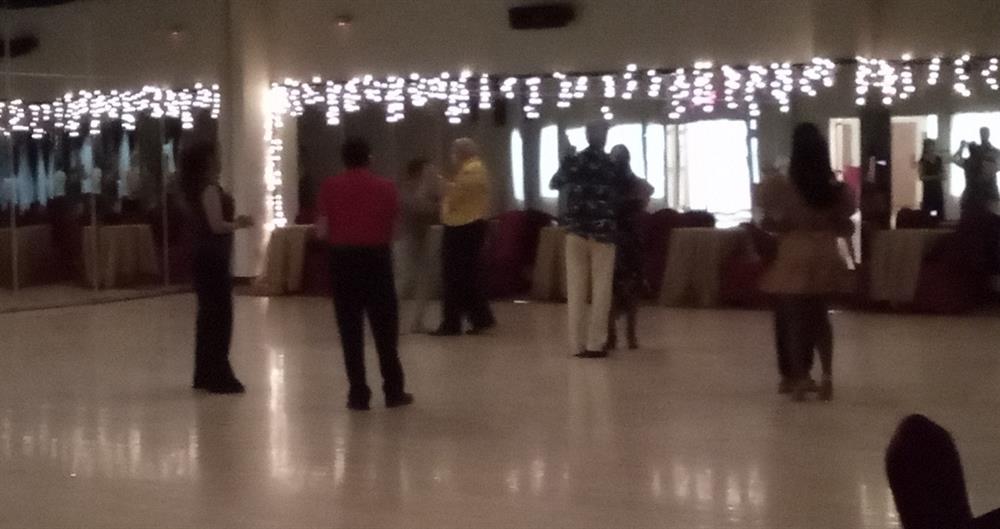 Salsa lesson before salsa party at DanceSport Club in Houston