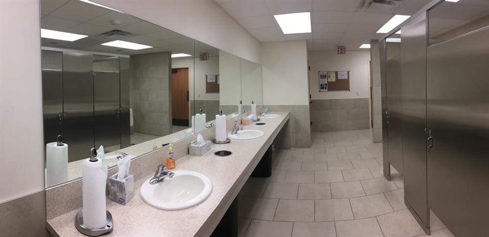 Clean and spacious bathrooms at DanceSport Club in Houston